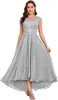 Amazon Vestido de Noche Comercio Exterior Europeo y Americano Nuevo Elegante Delgado Vestido Fiesta Fiesta Banquete Vestido Largo