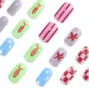 Uñas Postizas Frescas Estilo Playa Macarrón Mezcla Multicolor Combinable Diseño de Estrella de Mar Pez Pequeño Flor Manicura Uñas Postizas Venta al por Mayor