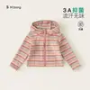 Bangxuan Huzhou Zhili roupa infantil moletom infantil estiloso top listrado para bebês jaqueta feminina outono estilo coreano