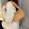 Invierno Nuevo Peluche Bolso de Hombro Sobaco de Mano para Mujer Monedero Pequeño Fresco Casual Portátil Casual Bolso de Mujer