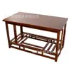 Mesa Calefactora Rectangular Plegable de Bambú para Uso Doméstico, 1.2 Metros de Largo, Mesa Calefactora Simple de Invierno para Sala de Estar