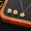 Conjunto de Brincos e Colar Weidni de Luxo Acessível, High-End, Elegante, Moderno e Versátil, Atacado para Mulheres