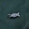 Prata Esterlina S925 Estilo Chinês Antigo Retrô Pingente Peixe Feliz Pingente Koi Corda de Contas DIY Acessórios de Prata