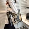 Bolsa de Grande Capacidade Feminina Verão Combina com Tudo 2025 Nova Verão Bolsa de Praia Jelly Transparente de Alto Nível Bolsa Tote de Ombro