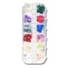 Uñas japonesas naturales tridimensionales secas, pétalos coloridos, flor Ziyang, flor eterna, bricolaje, joyería de flores secas para uñas, 12 colores