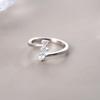 Anillo de Plata de Ley S925 con Letra Moda Elegante Lujo Accesible Diseño de Nicho Dedo Índice 2022 Nuevo Estilo Caliente de Moda