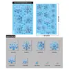 Pegatinas electrostáticas de copos de nieve navideños, pegatinas decorativas de vidrio para Navidad, flores para ventana de Año Nuevo, pegatinas de copos de nieve blancos dorados y plateados para ventana.