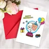 Colección de Tarjetas de Felicitación de Cumpleaños Nuevas Transfronterizas Animal Texto Mensaje de Cumpleaños Universal Tarjeta Plegable con Sobre