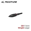 Arco y flecha tiro con arco viento roto pez negro flecha trueno 6.2 mm diámetro interior rosca reemplazable tiro preciso partido contrapeso flecha