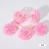 Simulação de Fábrica Flor Crisântemo Orvalhado Flor Artificial Cabeça de Crisântemo Ping Pong Ponta de Orvalho DIY Crisântemo Cabeça de Flor Decorativa de Casamento Acessório de Cabeça