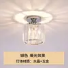 Luminária de corredor de luxo leve transfronteiriça, luminária de corredor moderna simples, luminária de teto circular criativa de cristal para varanda, luminária de entrada de sala de estar