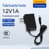 Adaptador de Alimentação Industrial 12V1A Plugue Chinês Montado na Parede Certificado Forçado 3C Fonte de Alimentação para Gravador de Vídeo Interno