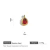Pingente de Aço Inoxidável Cristal de Vidro Gota Pedra Preciosa Colorida Pingente de Aço Titânio Colar Acessórios de Joias DIY
