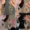 Pendientes de Borla Geométricos con Forma de Gota Estilo Palacio Francés con Diamantes, Lujo Ligero y Sensación de Alta Gama, Pendientes de Nicho Modernos y Elegantes