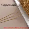 Acero Inoxidable Chapado al Vacío Color Oro/Acero Cadena de Bolas de Presión Lateral Cadena para Clavícula Hecha a Mano DIY Material de Cadena Fina