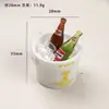 Accesorios de Resina DIY de Dibujos Animados 2026 Copa del Mundo Cubo de Cerveza Helada Adorno 3D Pasador Llavero Accesorio Colgante