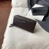 Carteira Masculina Personalizada com Múltiplos Porta-Cartões, Bolsa de Mão Portátil, Bolsa Clutch Grande com Zíper, Porta-Cartões Masculino