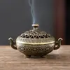 Queimador de Incenso Torre Vintage Nepales Criativo Mini Vazado Duas Alças Cone de Incenso Pequena Nuvem Auspiciosa Uso Doméstico Exquisito Queimador de Incenso em Espiral