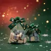 Nova Sacola de Doces de Natal Transfronteiriça Estampagem a Quente Fita Dourada Laço Rede Sacola Festa Biscoito Embalagem de Presente Sacola de Presente