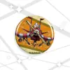 Broche de desenho animado de Jojo's Fantastic Adventure com laser, tamanho 58-75mm.