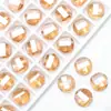 Cuentas de yuanes de 14 mm de porcelana de jade, cuentas de cristal redondas planas con agujero medio, cuentas para pulsera DIY, cuentas para cortina, cuentas sueltas, accesorios de material