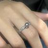 Anillo de plata de ley con perla de agua dulce auténtica, 7-8, elegante, ligero, de lujo, de alta gama, abierto, redondo, fuerte y ligero, para mujer.