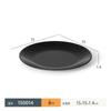 Plato redondo de melamina, vajilla de imitación de porcelana, disco de plástico, plato de buffet para restaurante, plato negro, plato de arroz cubierto comercial