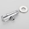 Venta al por mayor, válvula triangular de acero inoxidable 304 galvanizada, válvula angular para agua caliente y fría, calentador de agua para baño, válvula de parada de inodoro de 4 puntos de espesor