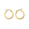 Pendientes Vintage de Acero Inoxidable de Alambre Plano con Patrón de la Gran Muralla de Nuevo Estilo, Accesorios para Orejas Versátiles de Moda con Personalidad Geométrica de Acero de Titanio