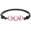 Pulsera tejida para joyería, tipo Baloncesto, Fútbol, Rugby, Softbol, Juego de pulseras con cuentas, Suministro exclusivo transfronterizo, Caliente en Amazon