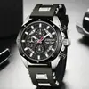 Reloj Deportivo Popular Transfronterizo, Reloj para Hombre Multifuncional Luminoso con Calendario y Correa de Silicona