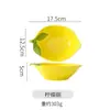 Vajilla de Limón Linda de Dibujos Animados Personalizada para Uso en el Hogar, Platos de Fruta Cerámicos Creativos de Alto Valor, Tazones y Platos para Ensalada y Postre