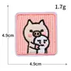 Bordado por Computadora Parche de Bordado Rosa Dibujo Animado Lindo Sonriente Flor Animal Insignia Parche para Planchar Venta al por Mayor