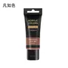Farnuose 35ml Kit de Tinta Acrílica 48 Cores Tubos de Plástico com 6 Pincéis Tabela de Cores Pintura de Parede Atacado