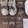 Individual~Nuevo Lazo de Perlas Hecho a Mano DIY Broche de Langosta Hebilla de Zapato Moda Versátil Decoración de Zapato Hebilla de Cordón de Zapato Mujer