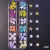 Popular Conjunto de Caixa Transfronteiriço com 12 Compartimentos de Decorações para Unhas, Pequenos Acessórios de Resina, Brincos DIY, Presilhas de Cabelo, Decorações de Unhas com Conchas
