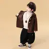 Abrigo de Lana para Niños Otoño e Invierno Terciopelo Doble Cara 2026 Nuevo Estilo Ropa Infantil Abrigo de Lana para Bebé Niña Infantil Moderno