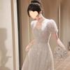 Vestido de Noche Estilo Francés para Mujer 2026 Modelo Nuevo, Gama Alta, Lujo Ligero, Nicho, Vestido de Boda para Adultos, Anfitriona, Brindis, Graduación