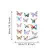 Adesivos Eletrostáticos Coloridos de Borboleta, Flor, Abelha e Joaninha para Janela de Sala de Estar e Banheiro, Decoração e Embelezamento