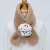 Bufanda para niños de otoño e invierno 2024, de felpa, para padres e hijos, con diseño de cereza, bonita y gruesa, de imitación de piel de conejo.