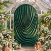 Tela de Cobertura de Arco Plegada Elástica de Spandex en Forma de U, Tela de Fondo para Bodas, Accesorios de Decoración para Bodas al Aire Libre, Cortinas de Boda