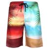 Calças de Praia Tailandesas Masculinas de Secagem Rápida para Uso Externo, Calções de Banho Europeus e Americanos de Cinco Pontos com Caimento Solto, Shorts Casuais Estampados Tamanho Grande Transfronteiriço