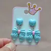 Aretes para Niñas, Clip para Oreja, Aretes Indoloros para Niñas Perforadas, Joyería de la Princesa Elsa, Lindos Aretes de Juguete para Niñas Pequeñas