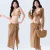 Bikini Transparente de Verano Sexy Estilo Europeo y Americano Set de Cuatro Piezas con Cubre-traje de Baño para Aguas Termales para Mujer Nuevo Estilo 2026