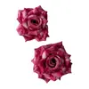 Flor Simulada Estampada Diamante Cabeça de Flor Rosa Kit DIY Grampo de Cabelo Material de Flor Acessórios Decoração de Casa Flor Artificial