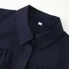 Moda callejera para mujer de AliExpress transfronterizo, novedades de primavera 2026, dos colores, hombros caídos, mangas largas tipo farol, holgada