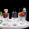 Frasco de perfume de vidro com bico e acessórios correspondentes em estoque 13 bocas variedade de especificações baioneta universal uso do frasco tampa correspondente
