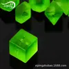 7 Juego de Dados de Cristal Multilado Verde Roto Dungeons and Dragons Dndrpg Piedra Mágica