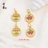 Colgante Zaki Lhamo esmaltado azul quemado en oro antiguo estilo Xizang de moda, accesorios de cuentas para pulsera y collar DIY, venta al por mayor