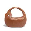 Bolsa Grande Croissant Tecida à Mão, Bolsa Feminina da Moda Vintage de Outono, Bolsa Casual Preguiçosa de Ombro Único para Axila para Mulheres